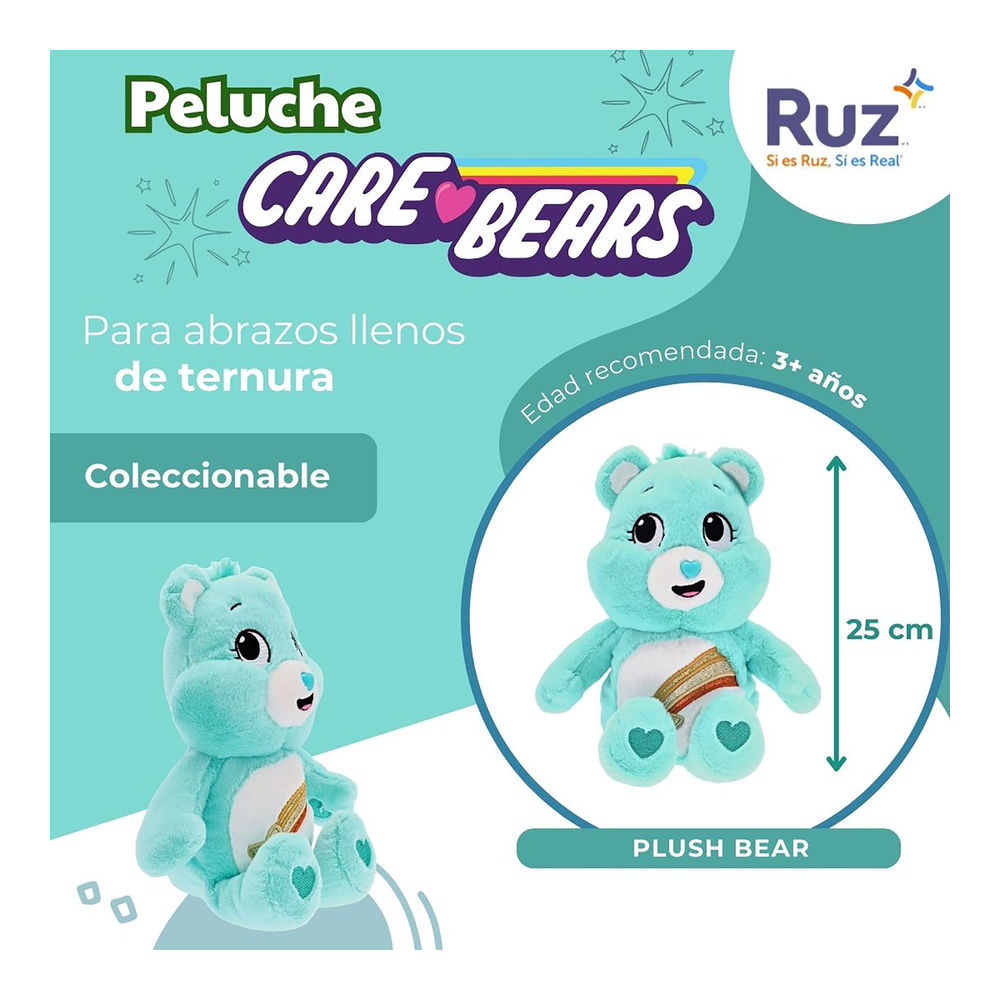 Foto 4 pulgar | Peluche Ruz Care Bears (wish Bear 25 Cm Aqua)