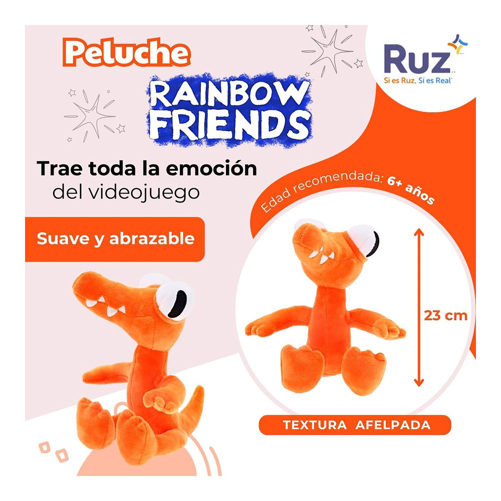 Foto 4 pulgar | Peluche Ruz Rainbow Friends (orange 20 Cm)