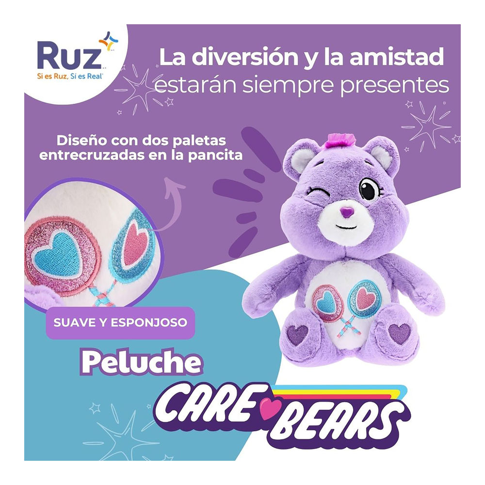Foto 5 pulgar | Peluche Ruz Care Bears (share Bear 25 Cm Morado)