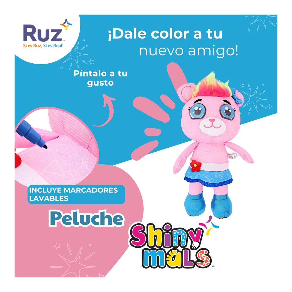Foto 6 | Peluche Ruz Shinymals (pintaositos 30 Cm Rosa)