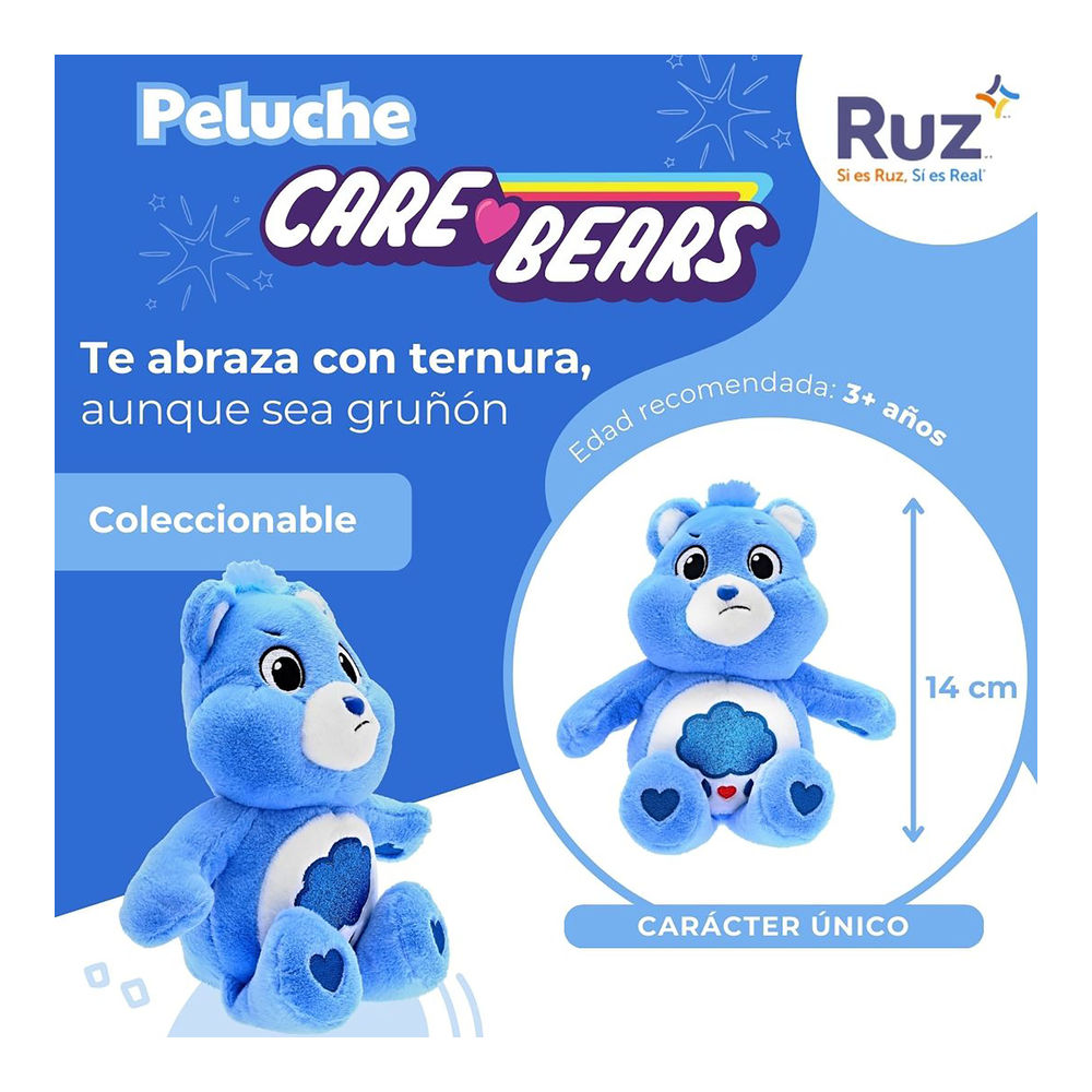 Foto 4 pulgar | Peluche Ruz Care Bears (grumpy Bear 25 Cm Azul)