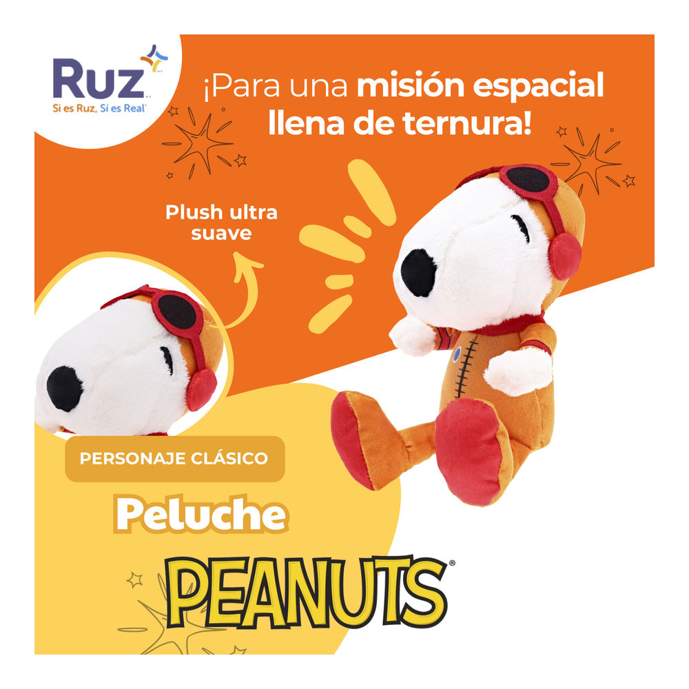 Foto 5 pulgar | Peluche Ruz Peanuts (snoopy 15 Cm Astronauta)