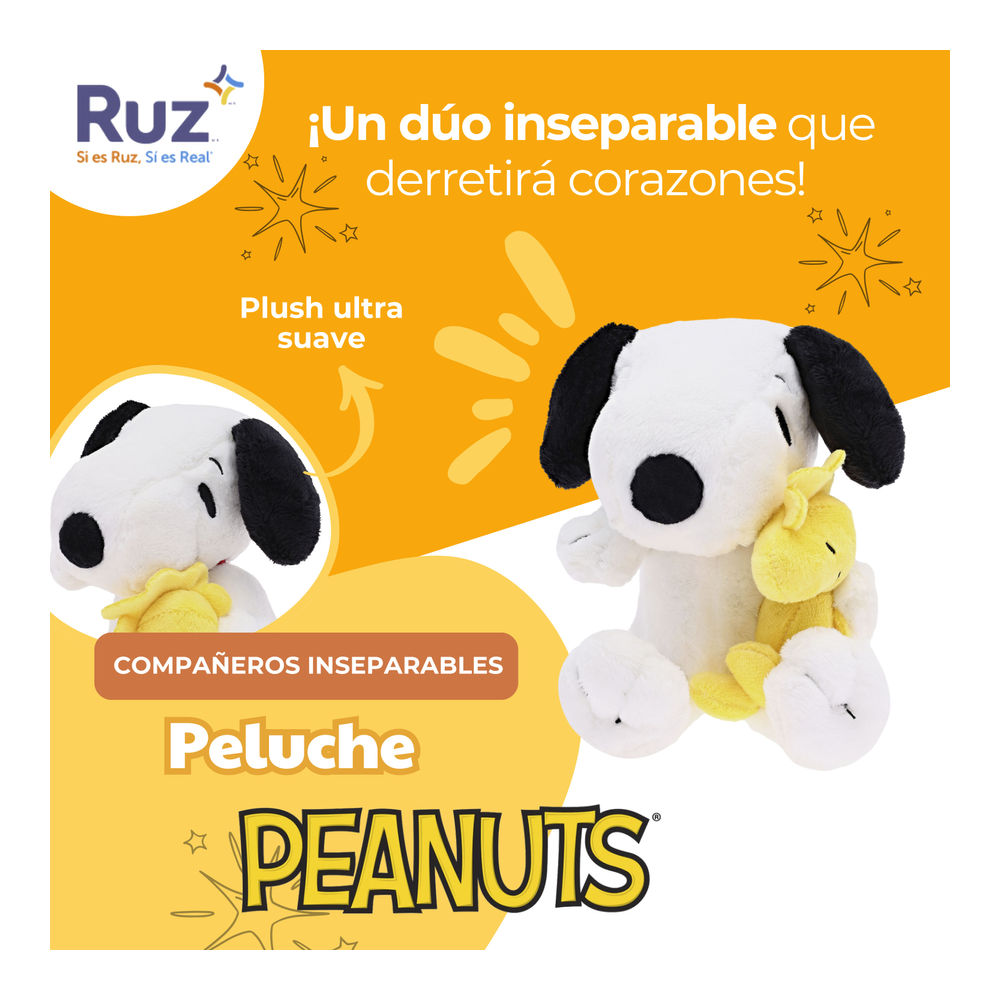 Foto 5 pulgar | Peluche Ruz Peanuts (snoopy 15.5 Cm Con Woodstock)