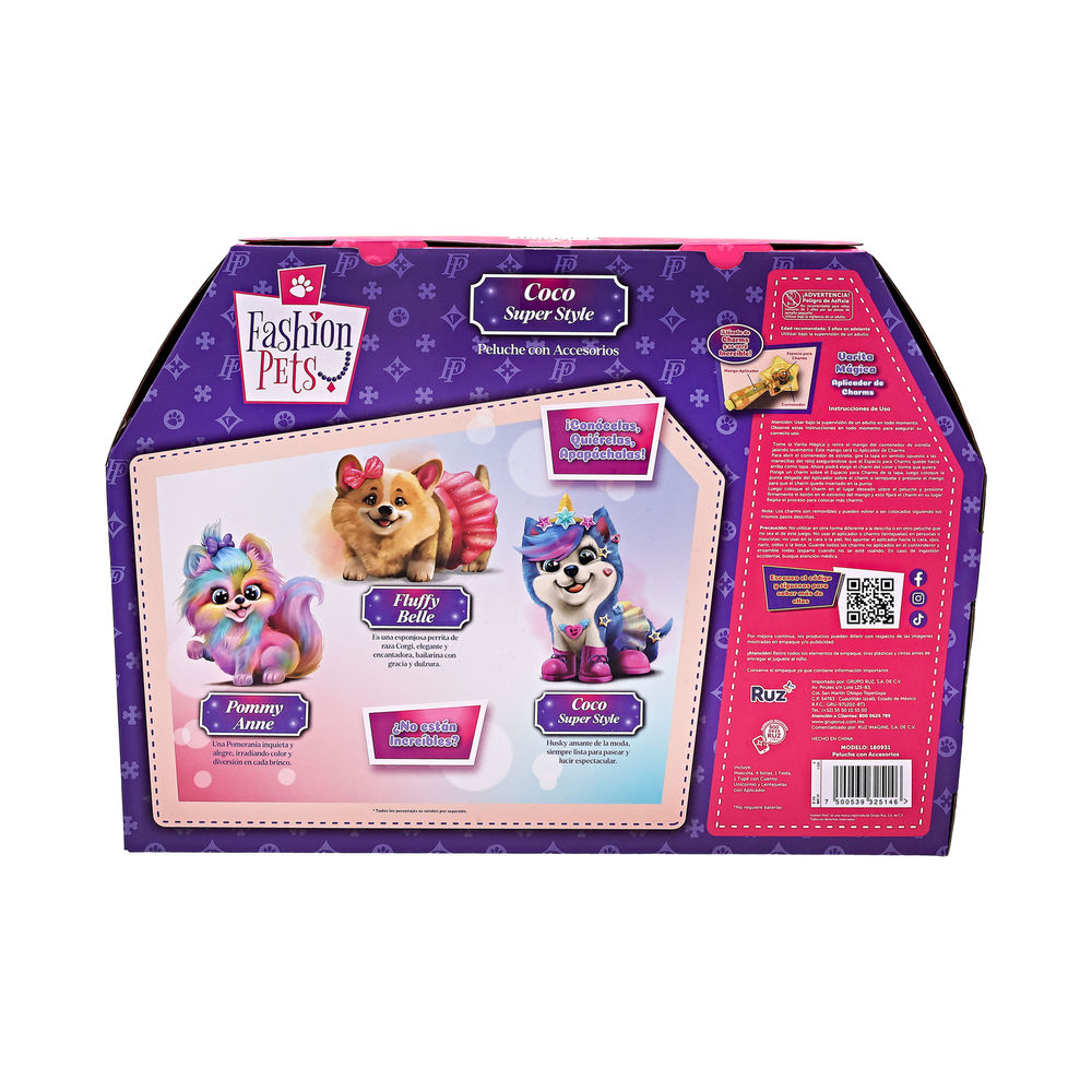 Foto 2 | Peluche Ruz Fashion Pets (coco Super Style 26 Cm Azul)