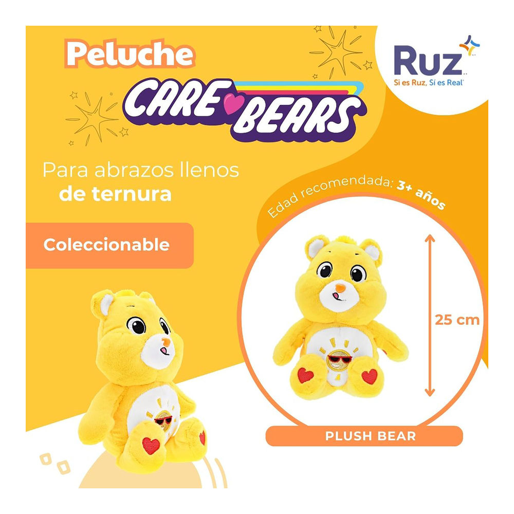Foto 4 pulgar | Peluche Ruz Care Bears (funshine Bear 25 Cm Amarillo)