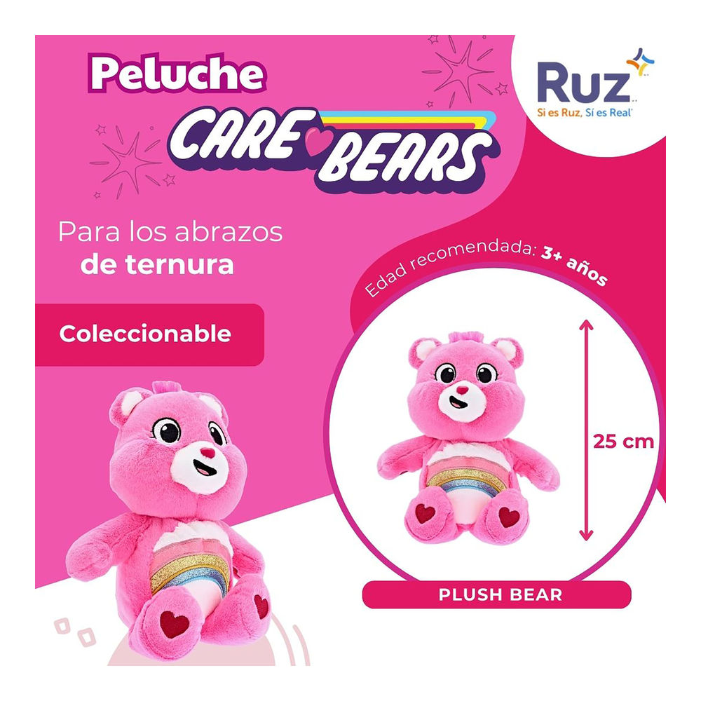 Foto 3 | Peluche Ruz Care Bears (cheer Bear 25 Cm Rosa)