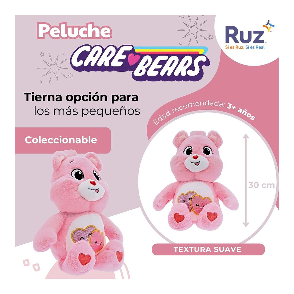 Foto 4 pulgar | Peluche Ruz Care Bears (love A Lot 25 Cm Rosa)