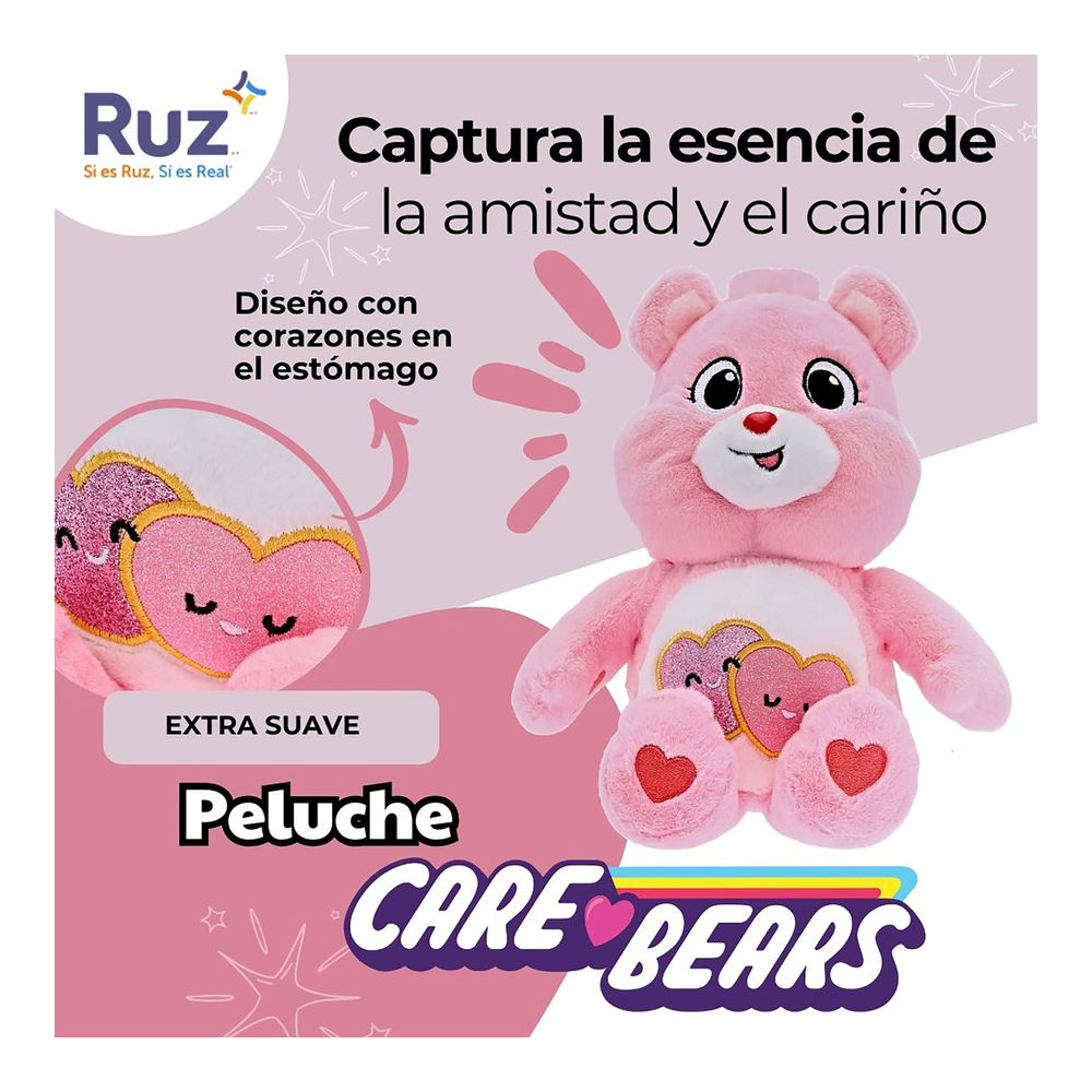 Foto 5 pulgar | Peluche Ruz Care Bears (love A Lot 25 Cm Rosa)