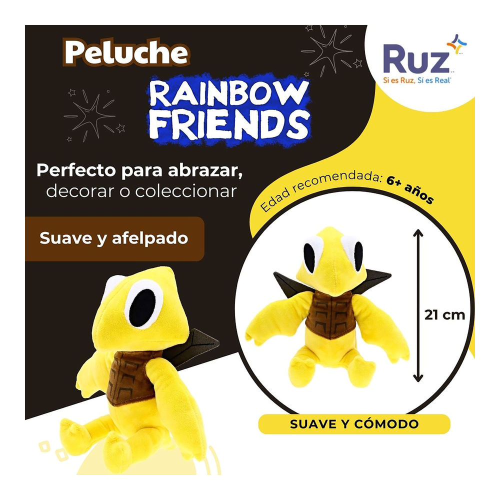 Foto 4 pulgar | Peluche Ruz Rainbow Friends (yellow 20 Cm)