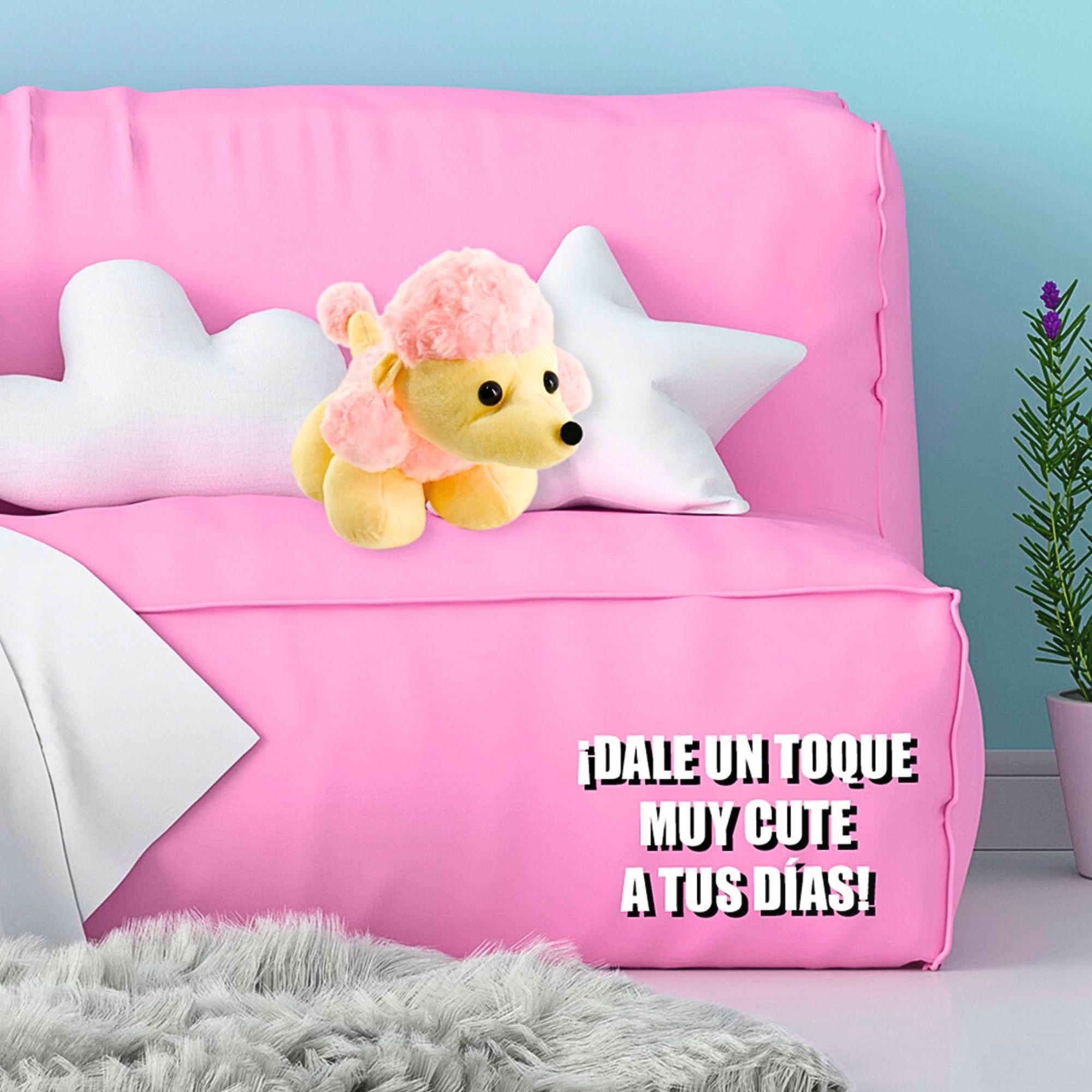 Foto 8 | Perro de Peluche Pudul Rosa