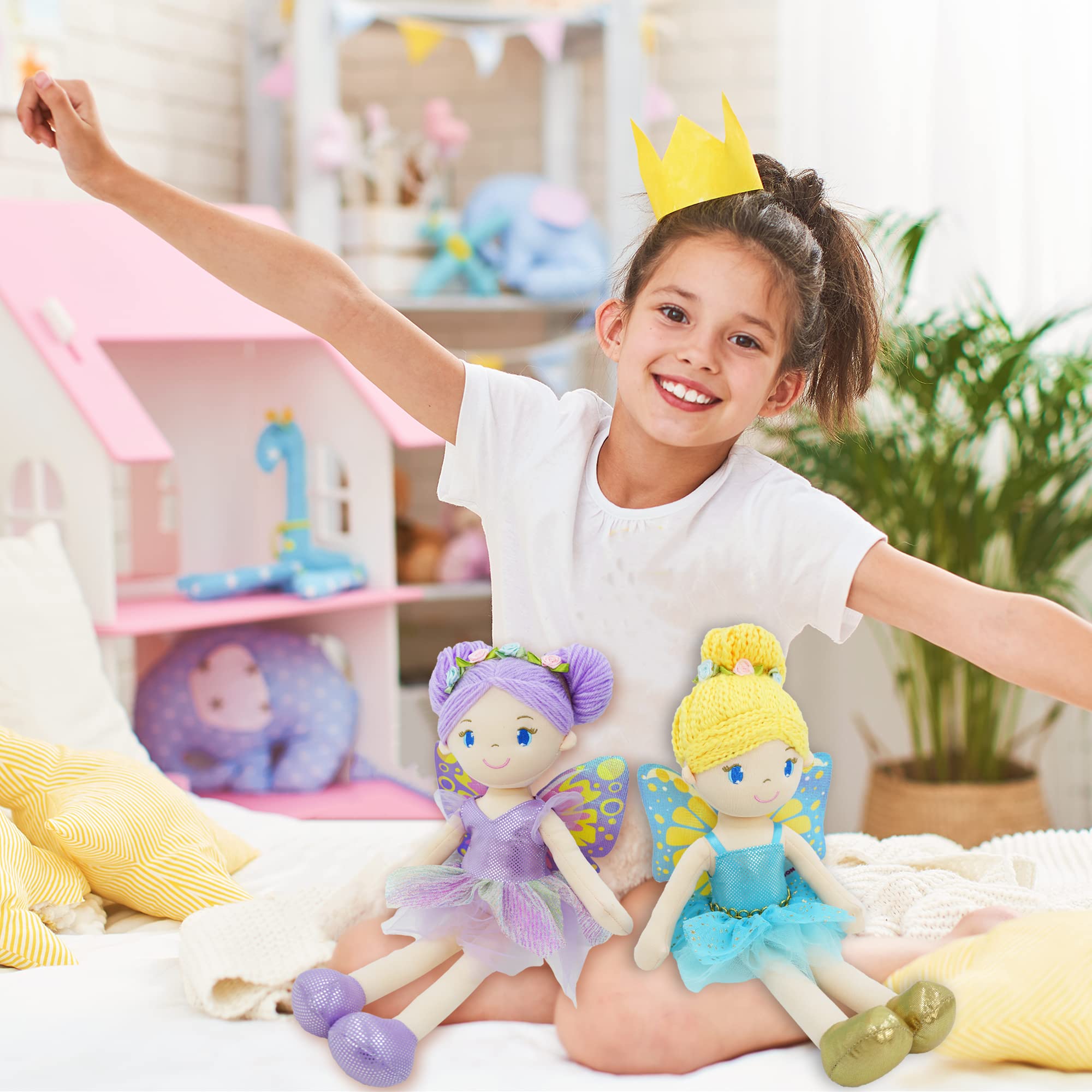 Foto 5 | Muñeca De Peluche June Garden Fayetta De 16 Pulgadas Con Alas - Venta Internacional.