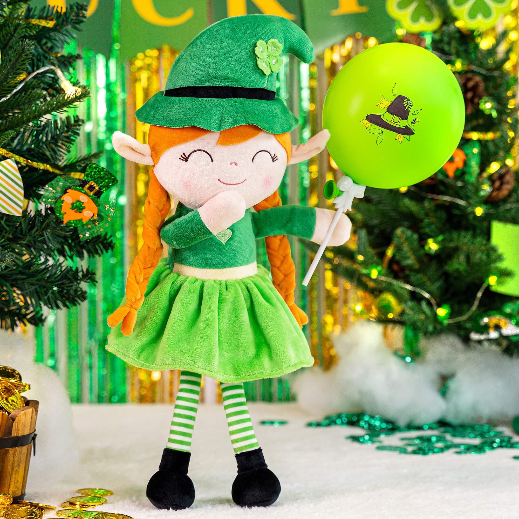 Foto 8 pulgar | Muñeca De Peluche Gloveleya Para El Día De San Patricio, 16 Cm, Color Verde, Regalo - Venta Internacional.