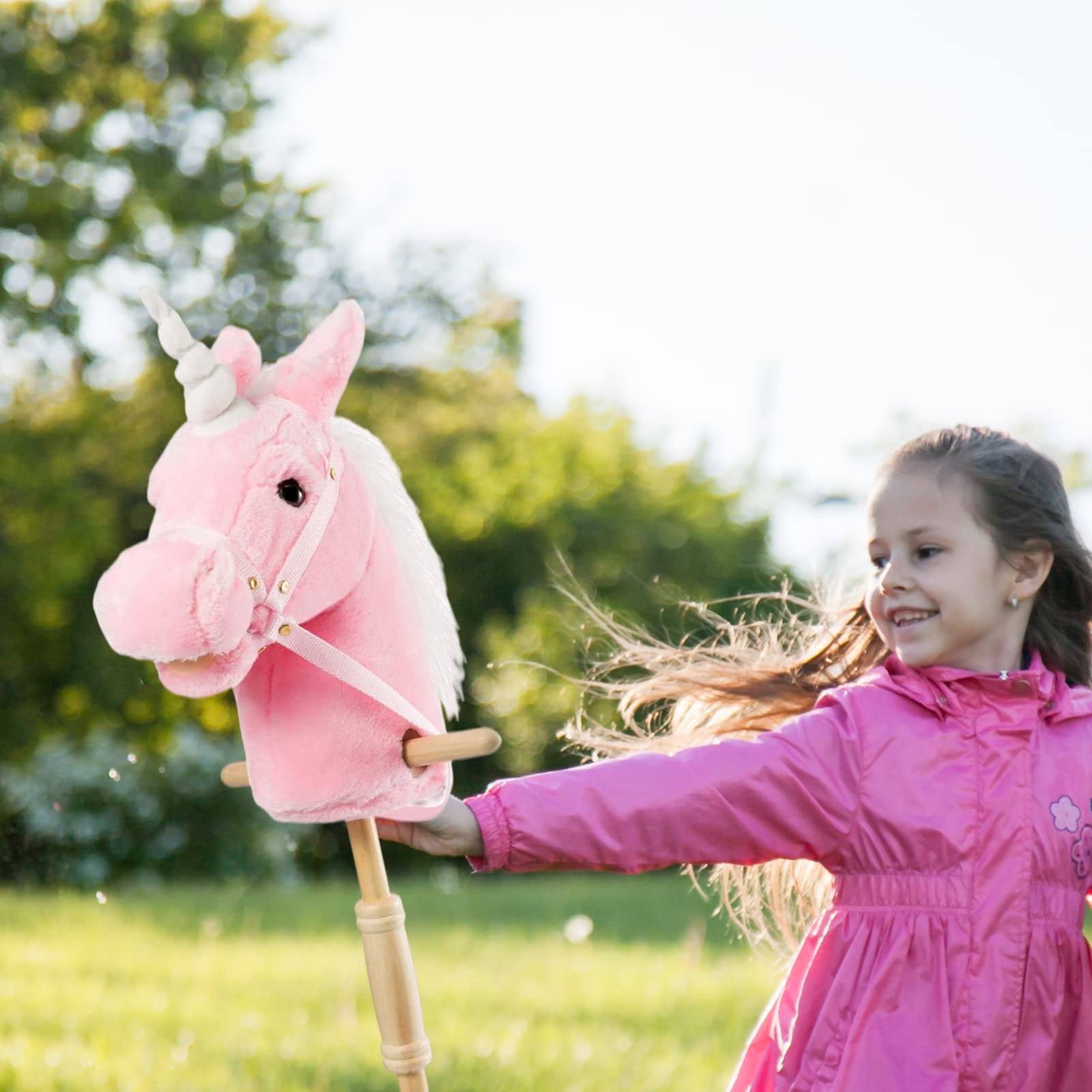 Foto 3 pulgar | Palo De Peluche Con Forma De Unicornio, Diseño De Caballo, Hollyhome, Con Sonidos De Relincho, 94 Cm - Venta Interna