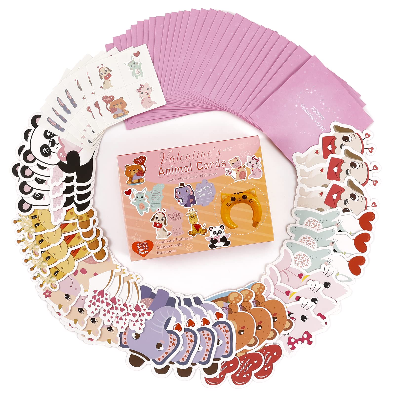 Foto 5 pulgar | Tarjetas De San Valentín Y Diademas Inflables Con Forma De Animal Para Niños - Venta Internacional.