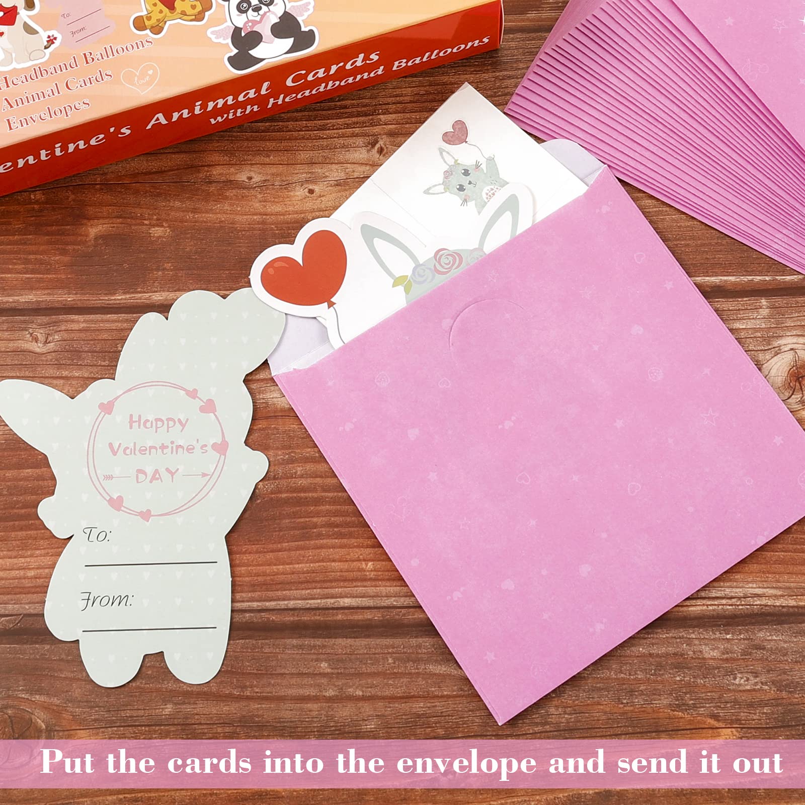 Foto 7 pulgar | Tarjetas De San Valentín Y Diademas Inflables Con Forma De Animal Para Niños - Venta Internacional.