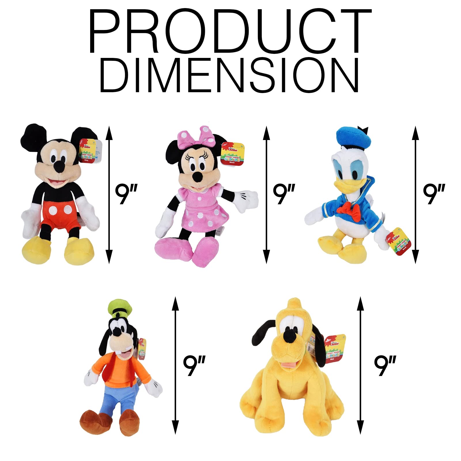 Foto 4 pulgar | Peluche Disney Gang 9 Bean Mickey Minnie Donald Pluto Goofy - Venta Internacional.
