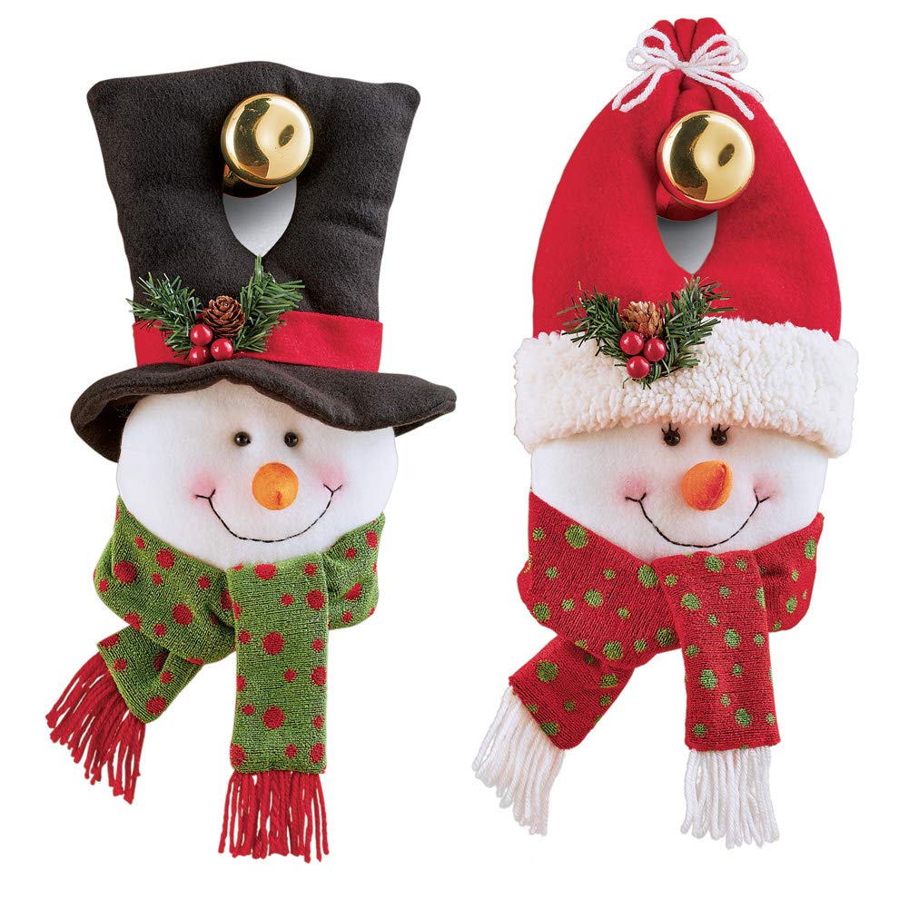 Foto 2 pulgar | Colecciones De Pomos Para Puertas, Etc., Mr And Mrs Snowman Festive - Venta Internacional.