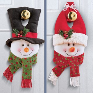 Foto 2 | Colecciones De Pomos Para Puertas, Etc., Mr And Mrs Snowman Festive - Venta Internacional.