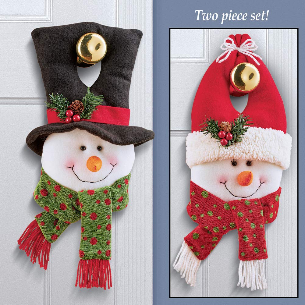 Foto 4 pulgar | Colecciones De Pomos Para Puertas, Etc., Mr And Mrs Snowman Festive - Venta Internacional.