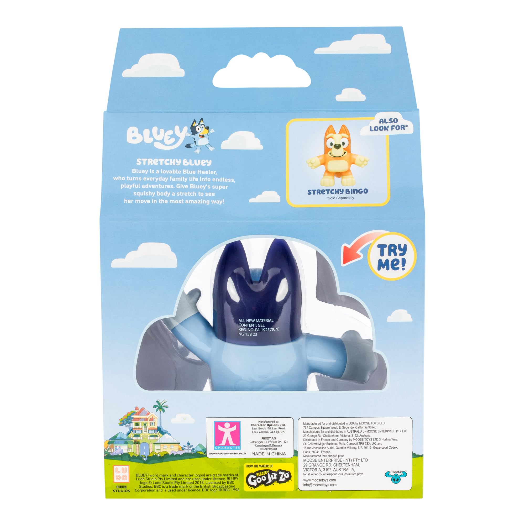 Foto 4 pulgar | Figura De Juguete Elástica Bluey Super Streatchy Con Relleno Blando - Venta Internacional.