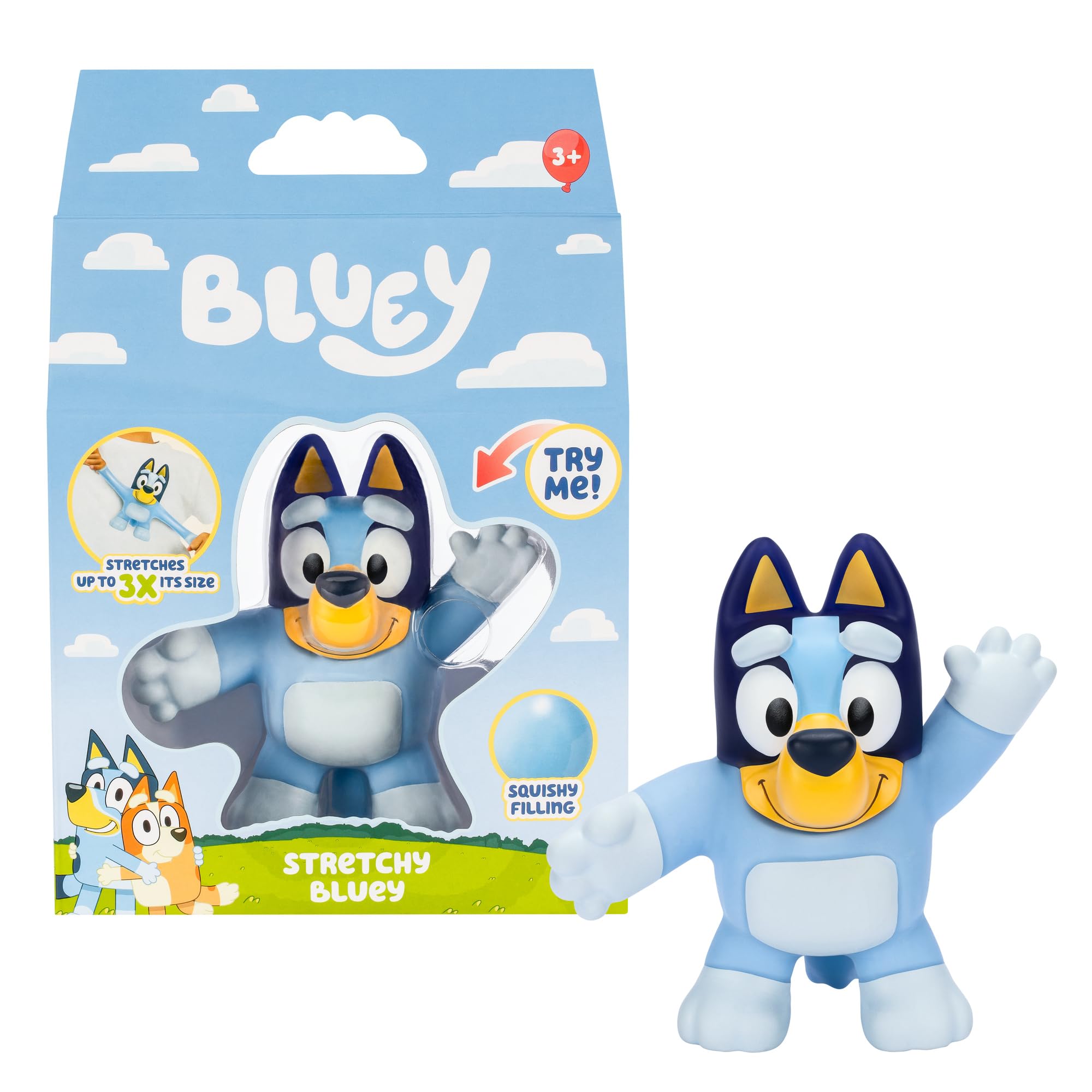 Foto 6 pulgar | Figura De Juguete Elástica Bluey Super Streatchy Con Relleno Blando - Venta Internacional.