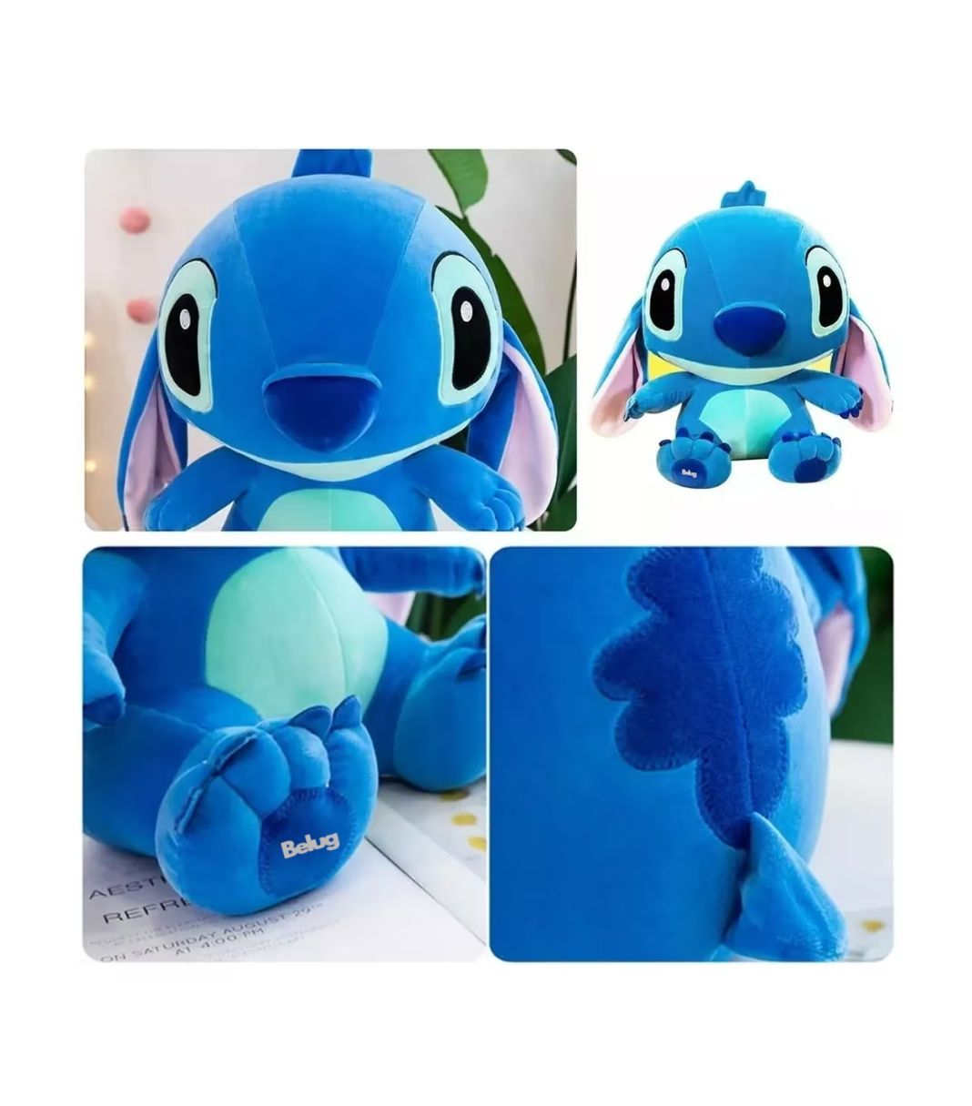 Foto 5 pulgar | Peluche Belug Stitch 35 Cm Azul