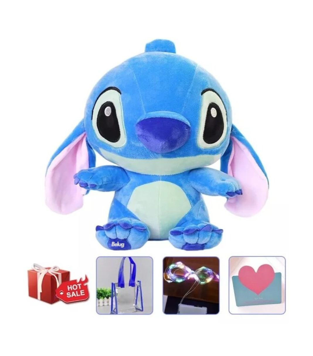 Foto 6 pulgar | Peluche Belug Stitch 35 Cm Azul