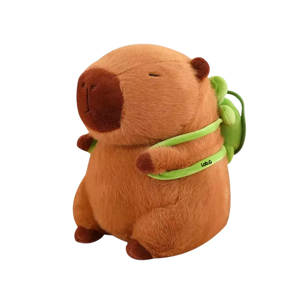 Foto 2 pulgar | Peluche de Capibara con Mochila en Forma de Tortuga