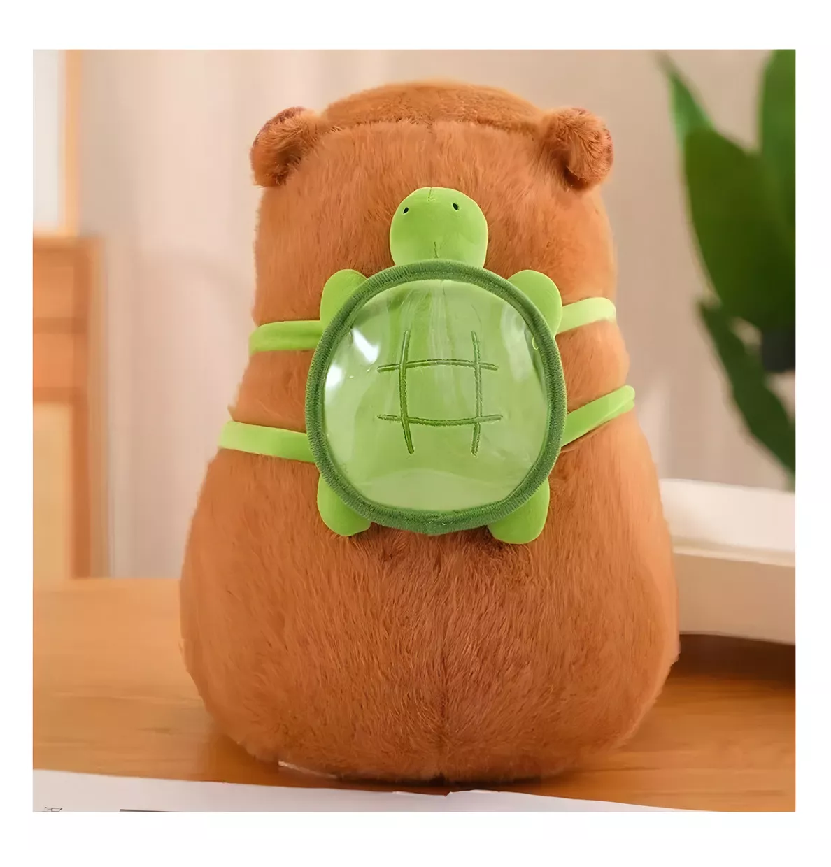 Foto 6 pulgar | Peluche de Capibara con Mochila en Forma de Tortuga