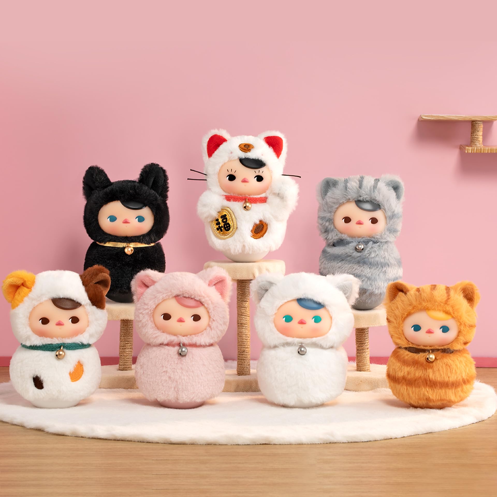 Foto 4 pulgar | Figuras  Pop Mart Pucky Roly-poly Kitty 6 Piezas-Venta Internacional