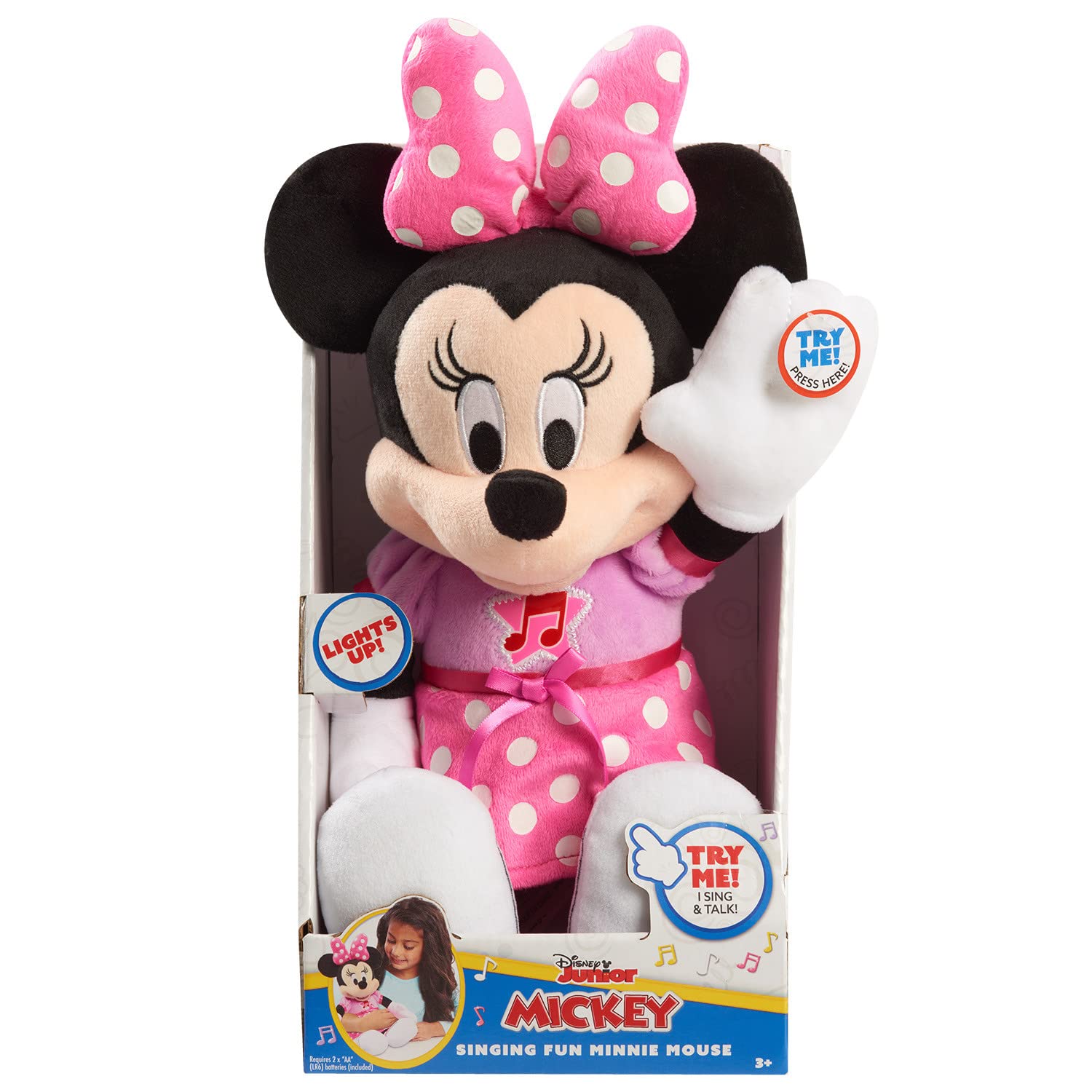 Foto 7 pulgar | Peluche Just Play Disney Junior Mickey Mouse Funhouse Minnie - Venta Internacional