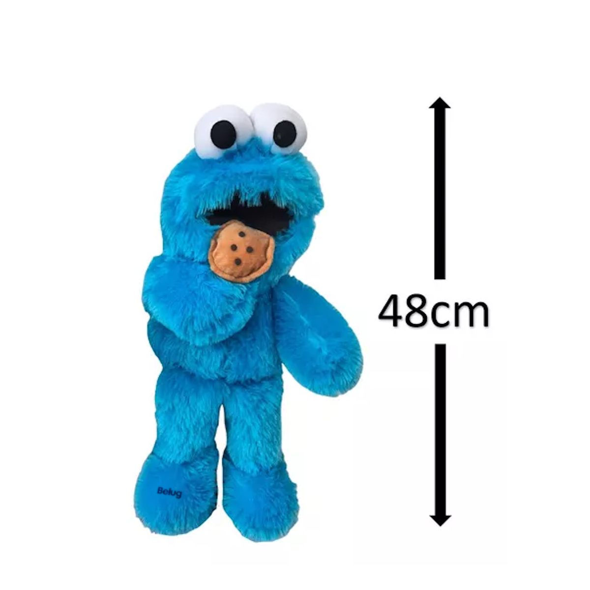 Foto 4 pulgar | Monstruo Come Galletas Belug Elmo Peluche Plaza Sésamo Azul