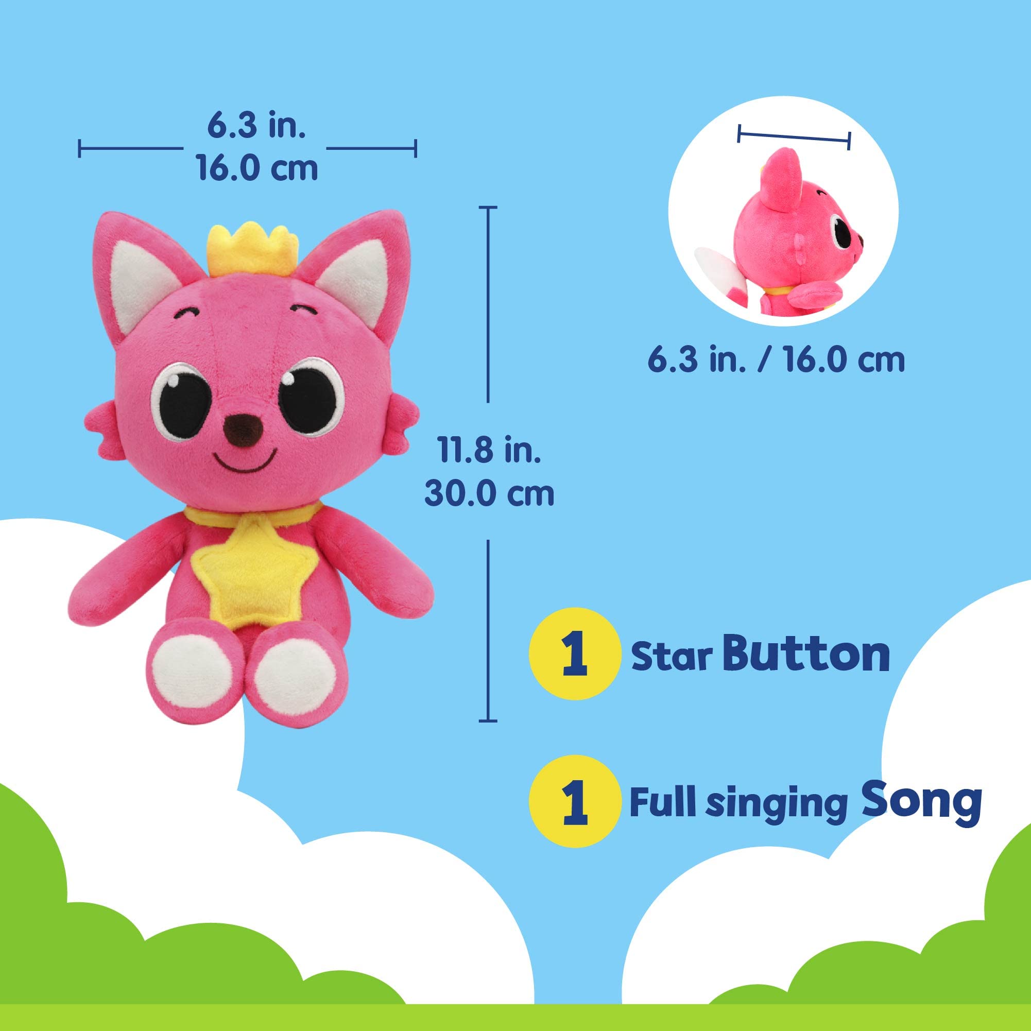 Foto 4 pulgar | Peluche Cantante Pinkfong De 28 Cm Para Niños Pequeños - Venta Internacional.