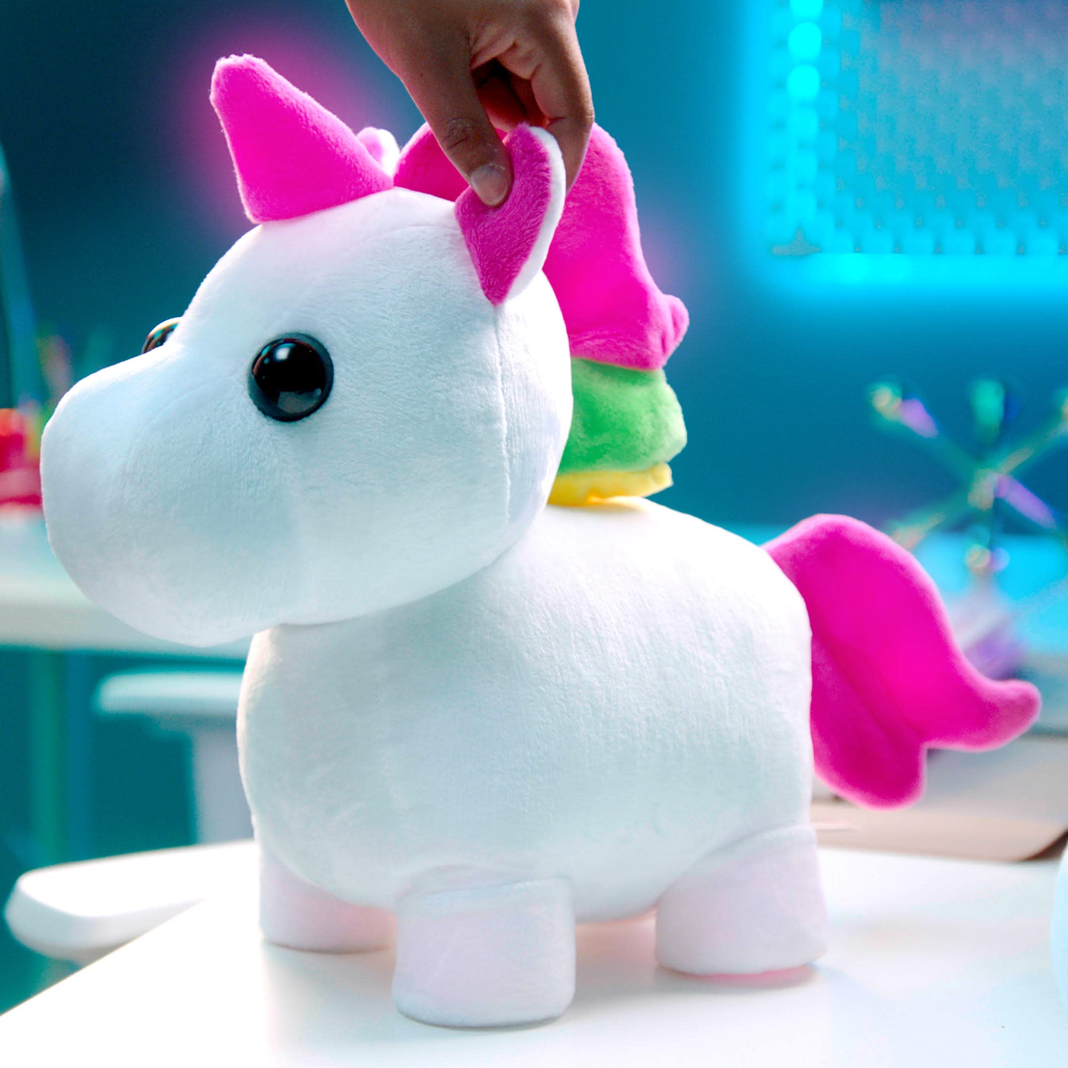 Foto 4 | Juguete De Peluche ¡adoptame! Unicornio De Neón Iluminado Con Código Virtual - Venta Internacional.