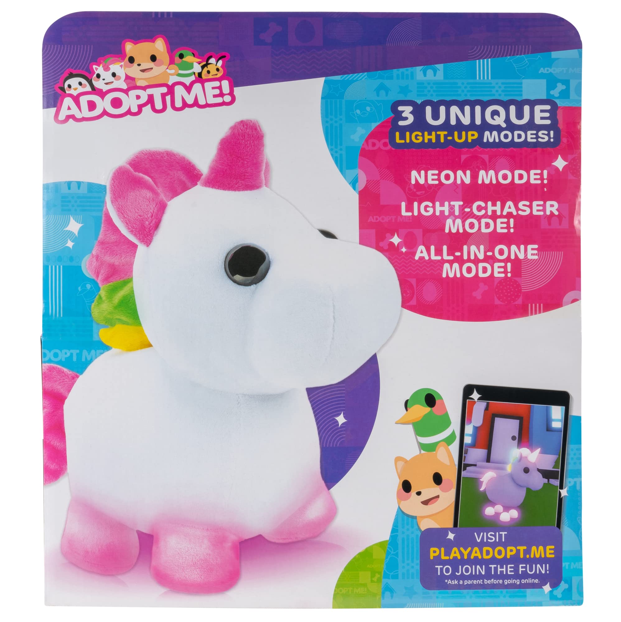 Foto 8 pulgar | Juguete De Peluche ¡adoptame! Unicornio De Neón Iluminado Con Código Virtual - Venta Internacional.