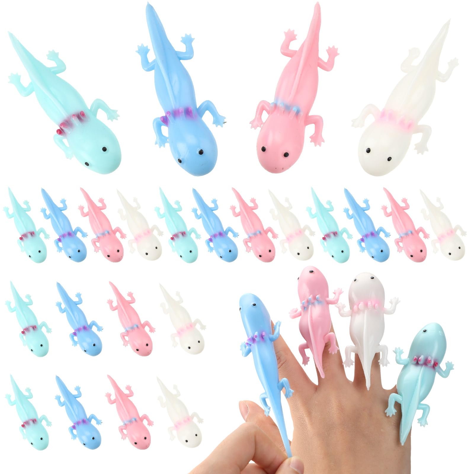 Foto 2 pulgar | Juguete Sensorial Rubber Axolotl Slingshot Para Niños Pequeños, 28 Unidades - Venta Internacional.