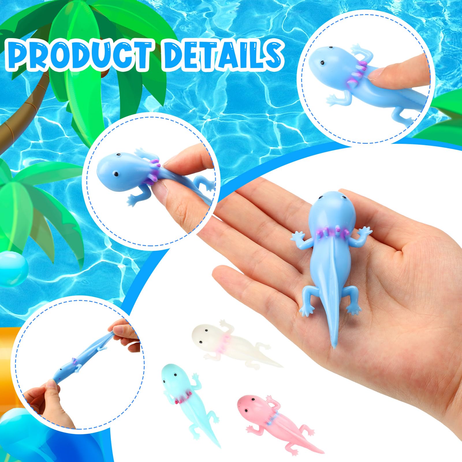 Foto 2 | Juguete Sensorial Rubber Axolotl Slingshot Para Niños Pequeños, 28 Unidades - Venta Internacional.