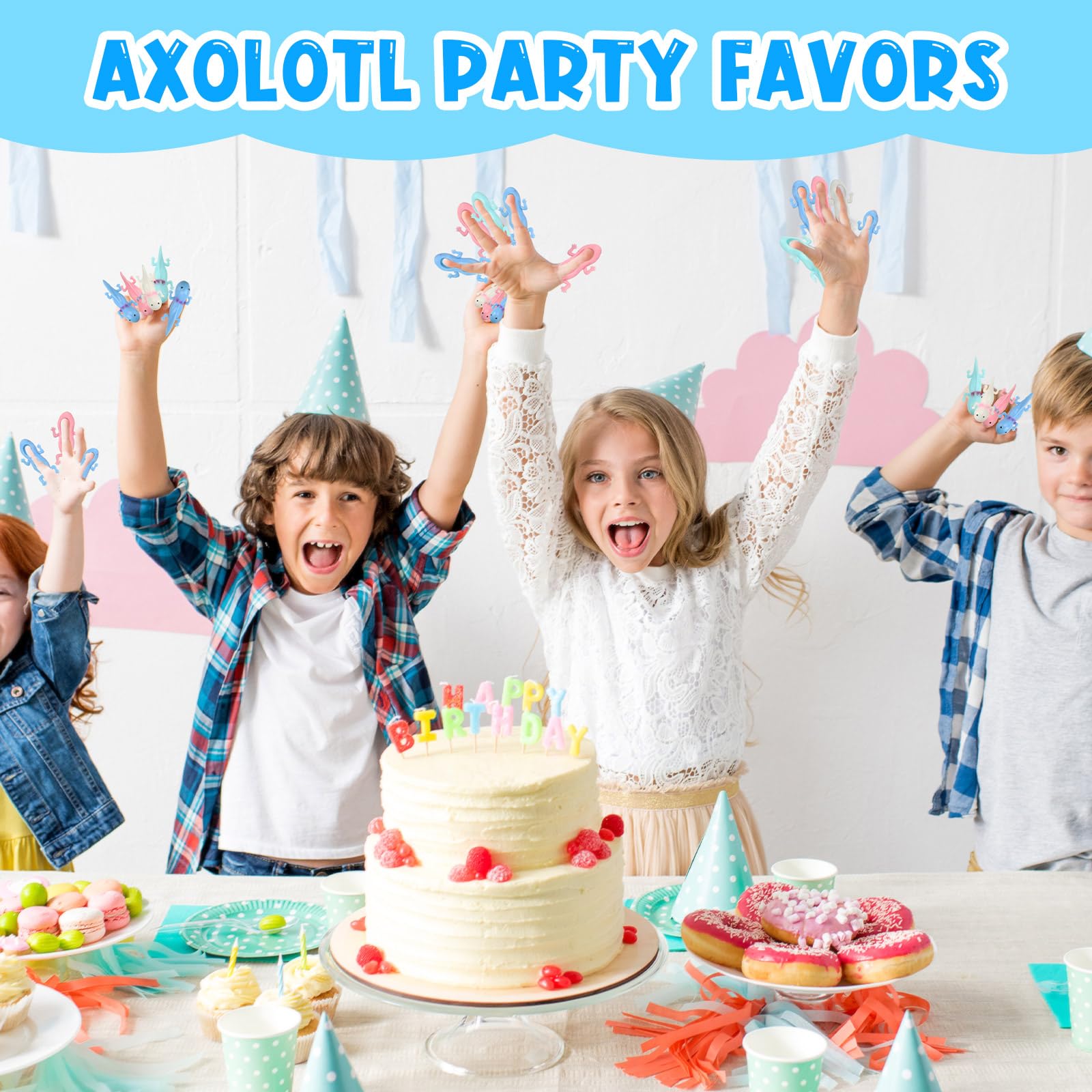 Foto 7 pulgar | Juguete Sensorial Rubber Axolotl Slingshot Para Niños Pequeños, 28 Unidades - Venta Internacional.