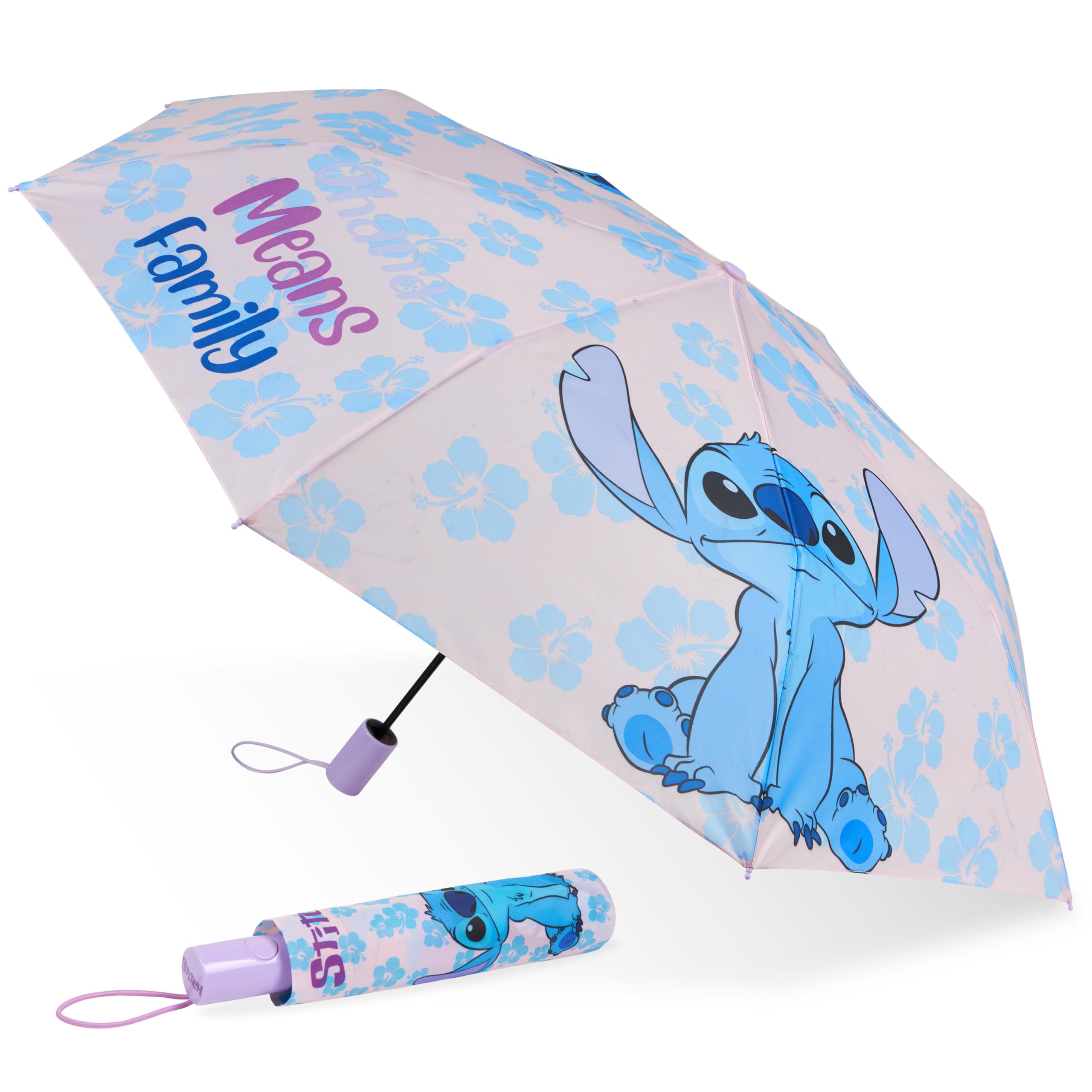 Foto 2 pulgar | Paraguas Disney Stitch, Plegable, Telescópico Y Ligero - Venta Internacional.
