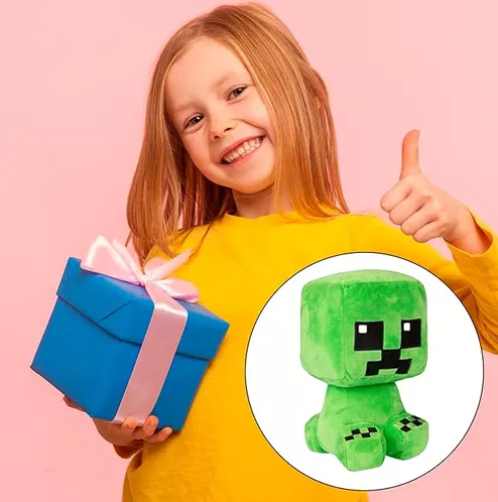 Foto 5 pulgar | Peluches Xtellar de Creeper Minecraft Verde
