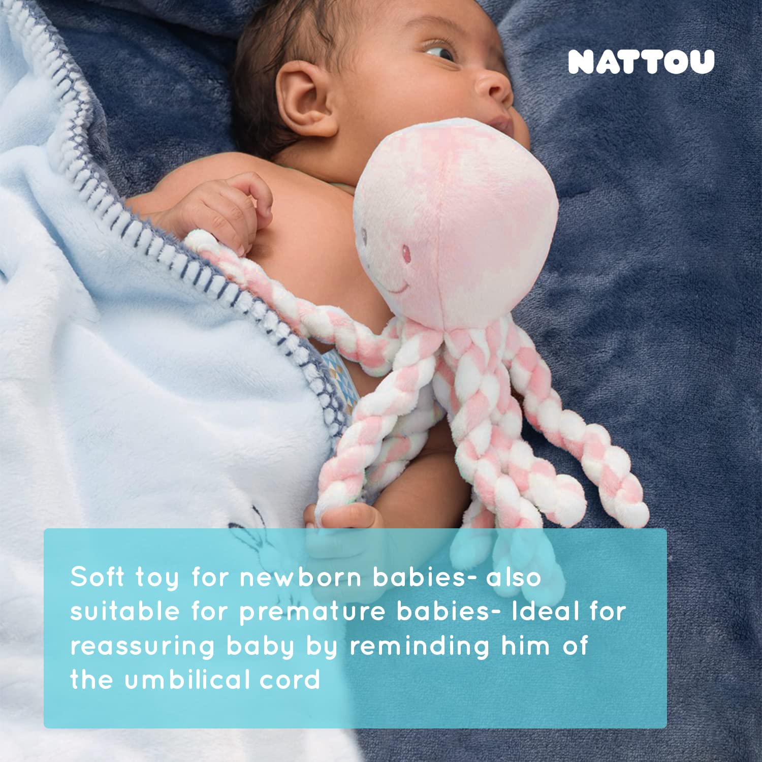 Foto 4 pulgar | Peluche Nattou Lapidou Piu Piu Octopus ara Recién Nacidos - Venta Internacional
