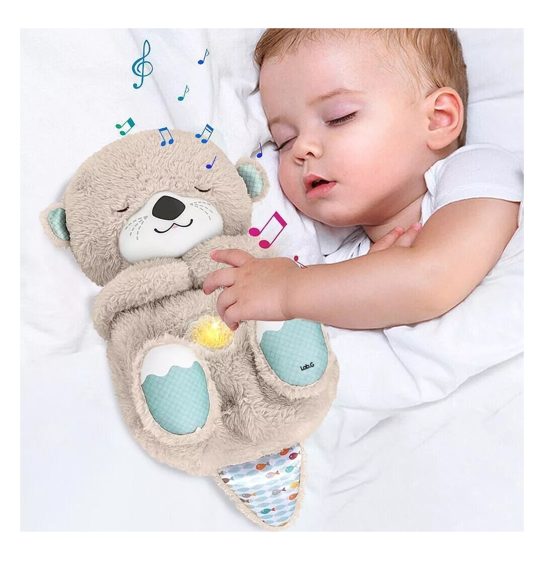 Foto 5 pulgar | Juguete De Peluche Con Música Y Luces Nutria De Color Gris