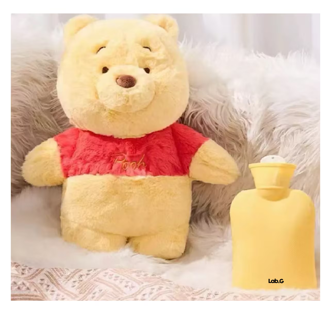 Foto 4 pulgar | Winnie Pooh Hot Water Bolsa Agua Caliente Lab.g Peluche Menstrua Amarillo