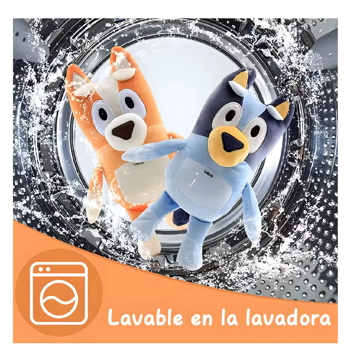 Foto 4 pulgar | Peluche Hermano Y Hermana 2 Piezas Bluey Familia Bluey Bingo