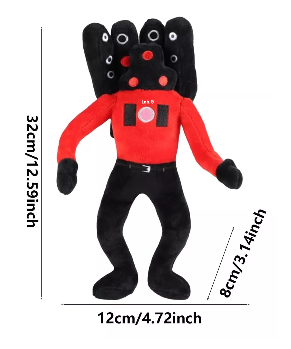 Foto 4 pulgar | Peluche Titan Speakerman Juguete Niños Regalo 32 Cm Rojo/negro