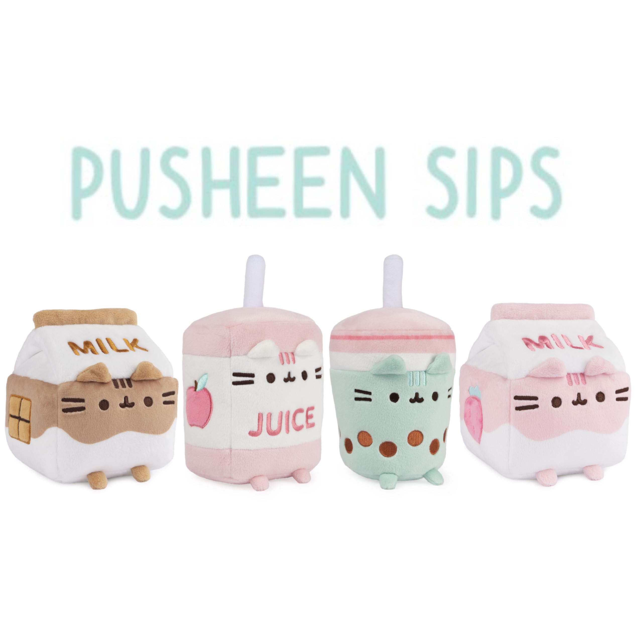 Foto 6 | Peluche Gund Pusheen Con Leche De Fresa, Gato De Peluche, 15 Cm - Venta Internacional.