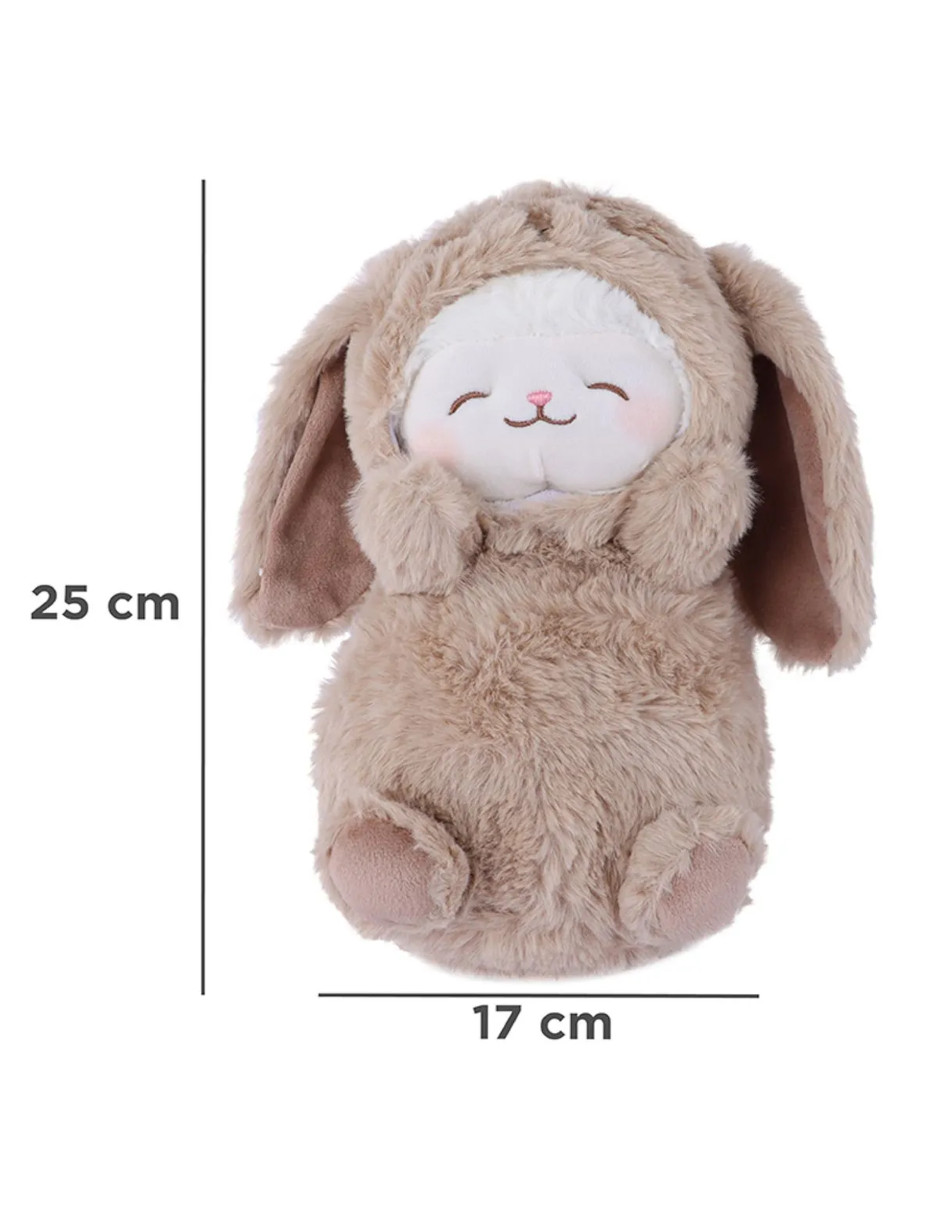 Foto 5 pulgar | Miniso Peluche Corderito Disfrazado De Conejito + Termo De Agua Güish