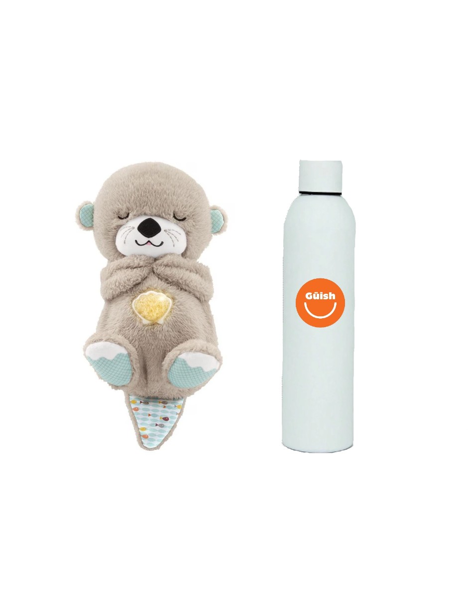 Nutria Peluche Que Respira+ Termo De Agua Güish