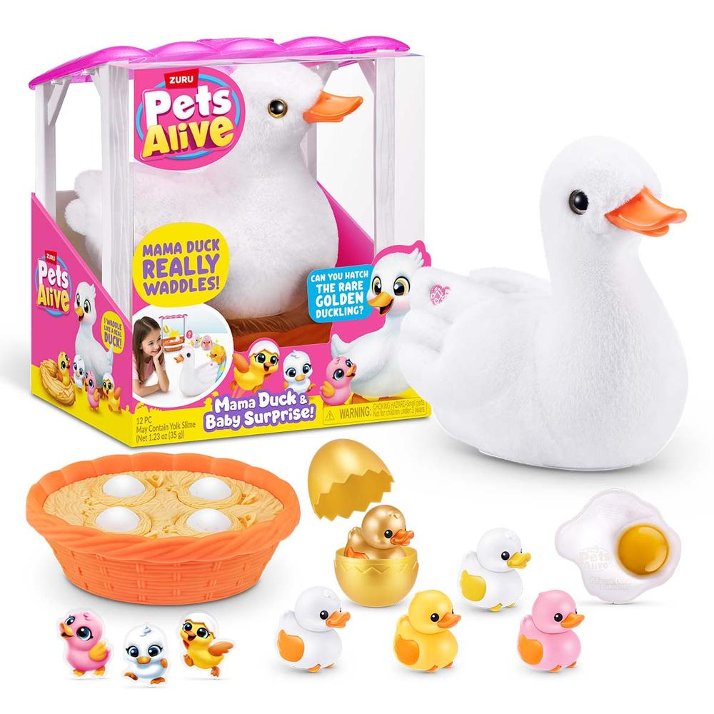 Foto 2 pulgar | Pets Alive Peluche Mama Duck & Baby Surprise Series 1
