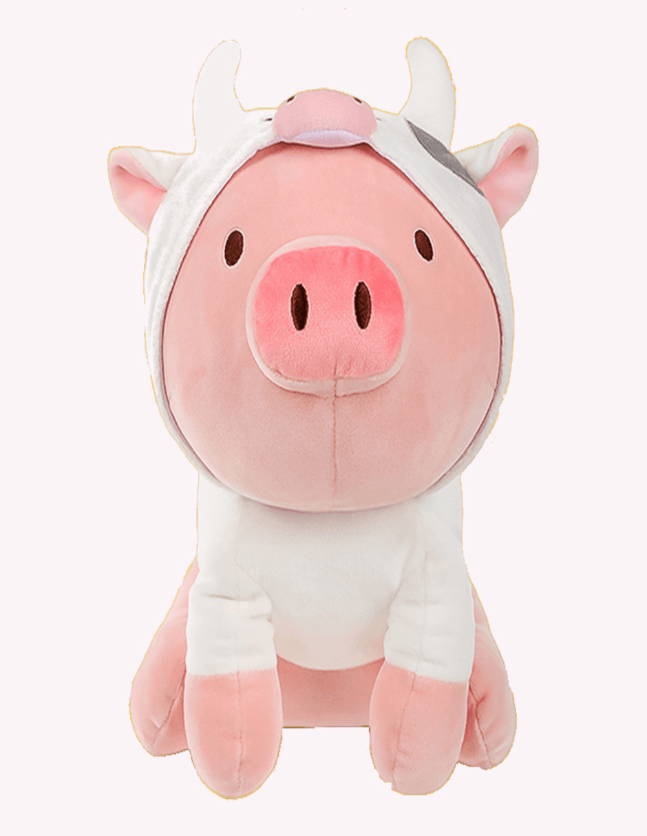 Foto 3 | Peluche Cerdito  Con Capucha De Vaca +termo De Agua Güish